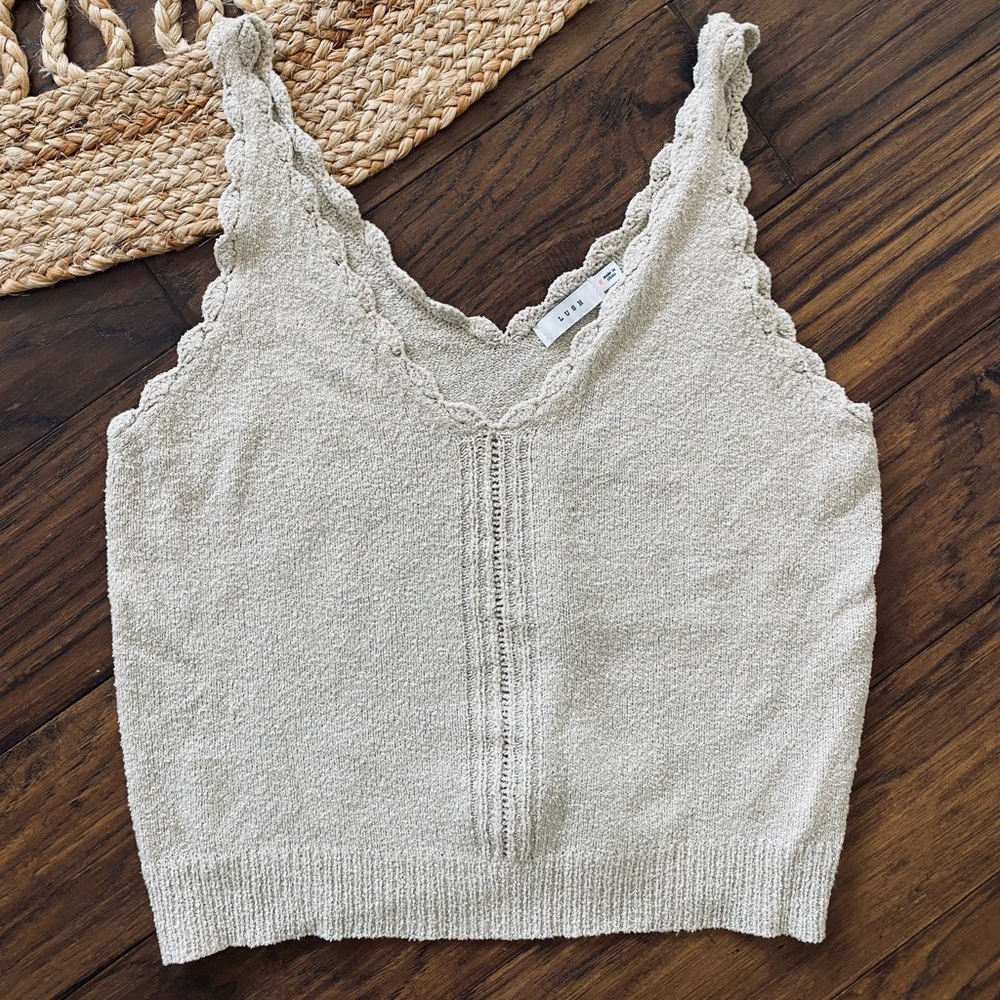 Scalloped sweater tank! So beautiful.